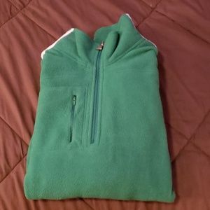 ADIDAS Sz L green fleece pullover.
